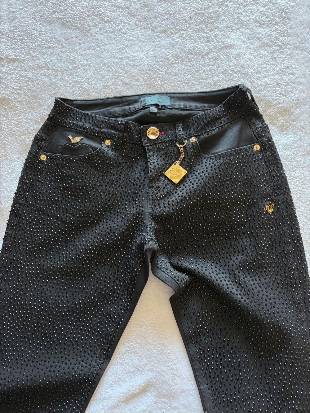 Apple Bottoms Rain on Me Rhinestones Jeans in Black
